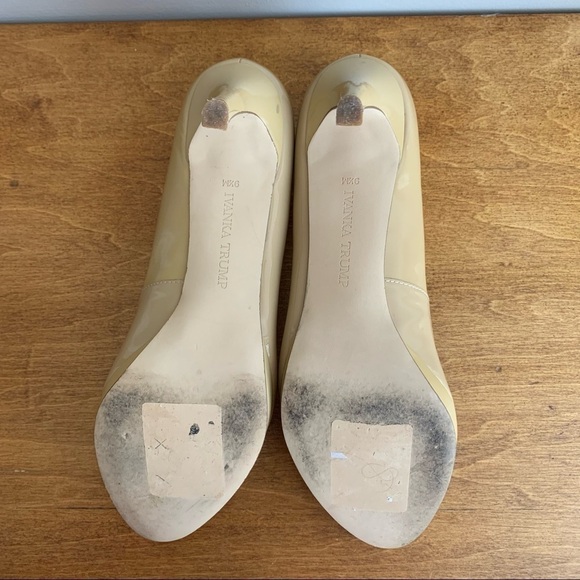 Ivanka TRUMP Nude Neutral Platform Stiletto Heel Leather Patent Pump - Picture 11 of 16